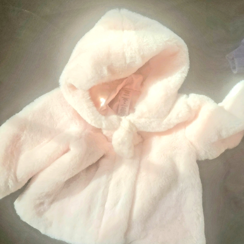 Infant button hooded coat